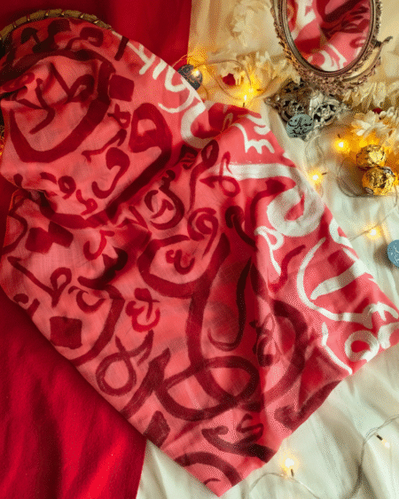 Haroof - Handpainted Calligraphy Scarf