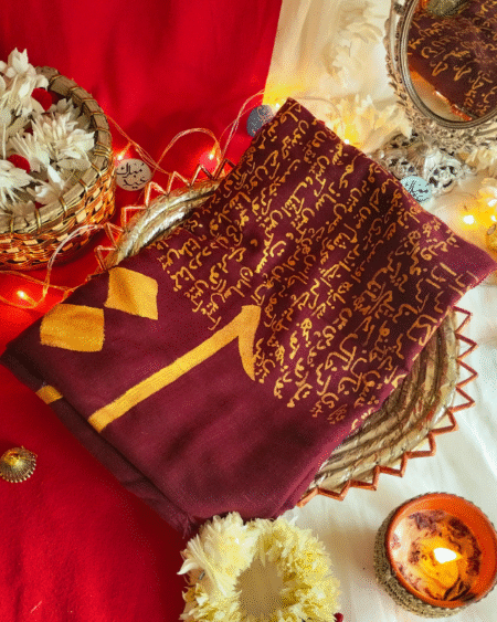 Iqbal - Handpainted Calligraphy Scarf