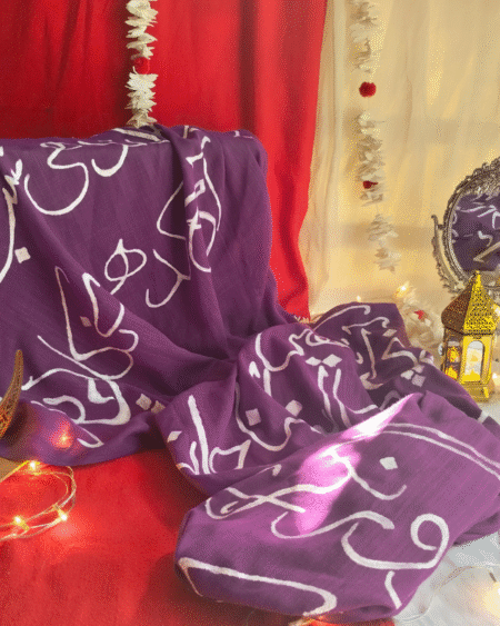 Chand- Handpainted Calligraphy Scarf