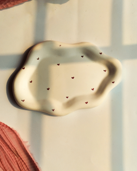 Hearts - Handpainted Tray