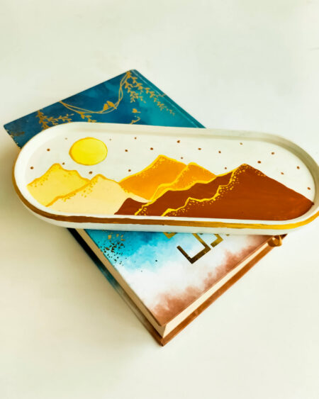 Vintage Desert - Handpainted Concrete Tray