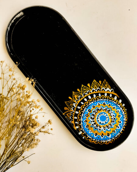 Mandala- Handpainted Concrete Tray
